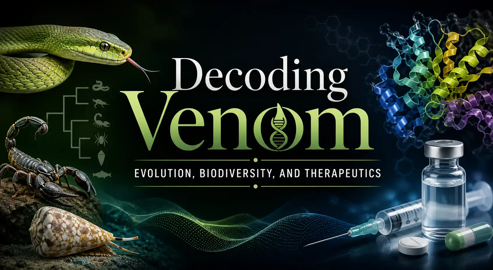 Using venoms to decode evolution, biodiversity, and advanced therapeutics.
